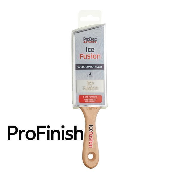 ProDec Advance Professional Oval Brush &ndash; 50 mm &ndash; flawless finish, ideal for water-based paints, lacquers, and enamels, Gray