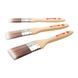 Set 3 Pensule ProDec cu M&acirc;ner din Lemn &ndash; Oval Head pentru Vopsele pe Bază de Apă