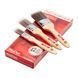 Set 3 Pensule ProDec cu M&acirc;ner din Lemn &ndash; Oval Head pentru Vopsele pe Bază de Apă
