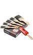 ProDec Professional Brush Set &ndash; 5 Pieces (38 mm, 50 mm, 75 mm) + 1 Angled Brush &ndash; for Washable Paints, Lacquers, and Stains, Beige