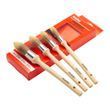 Set 4 Pensule Sash ProDec &ndash; 15mm, 18mm, 21mm, 25mm &ndash; Filament Sintetic Conic, Maner Lemn &ndash; Pentru Detalii si Finisaje de Precizie