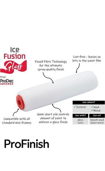 Set 2x Rola ProDec Fused Fibre &ndash; 100 mm, cu tehnologie anti-scamosare &ndash; pentru vopsele lucioase si satinate