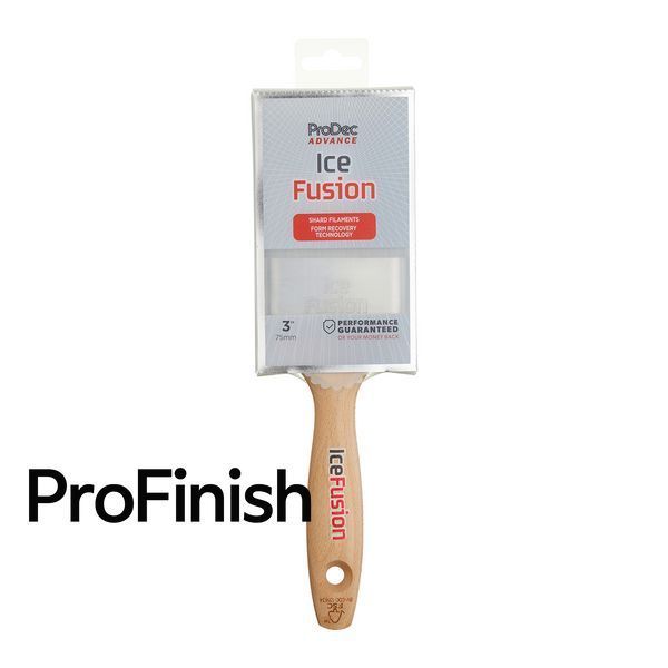 ProDec Advance Ice Fusion Professional Brush &ndash; 75 mm (3") &ndash; for Touch-Ups and Precision Work, Gray