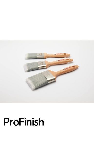 Set pensule ProDec Advance &ndash; 3 bucati (38mm, 50mm, 75mm) &ndash; pentru vopsele pe baza de apa, lacuri si baituri, Gri