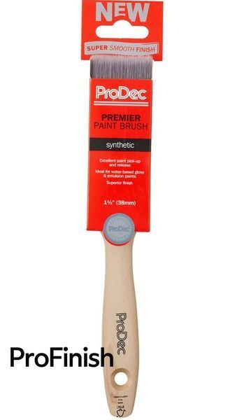ProDec Professional Brush &ndash; 38 mm &ndash; synthetic bristles, wooden handle, ideal for furniture and precise finishes