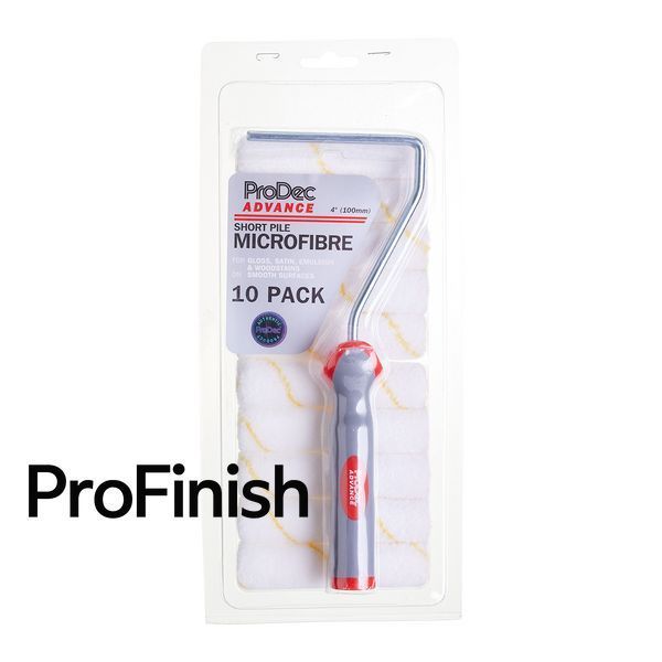 ProDec Advance &ndash; Set de 11 bucati Mini Role din Microfibra cu Peri Scurti de 10 cm si Cadru