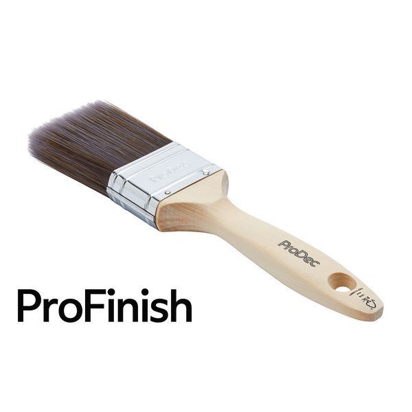 Pensula Profesionala ProDec 2" (50mm) &ndash; Filamente Sintetice de Inalta Calitate, Maner Lemn Ergonomic, Ideala pentru Emulsii, Lacuri, Vopsele pe Baza de Apa si Satinate, Bej