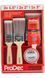ProDec Brush Set &ndash; 2x 1.5" (38mm), 2x 2" (50mm), 1x 3" (75mm) + 1x Free Angled Brush &ndash; Synthetic Filaments, Wooden Handle, Water-Based Paints, Varnishes, and Stains